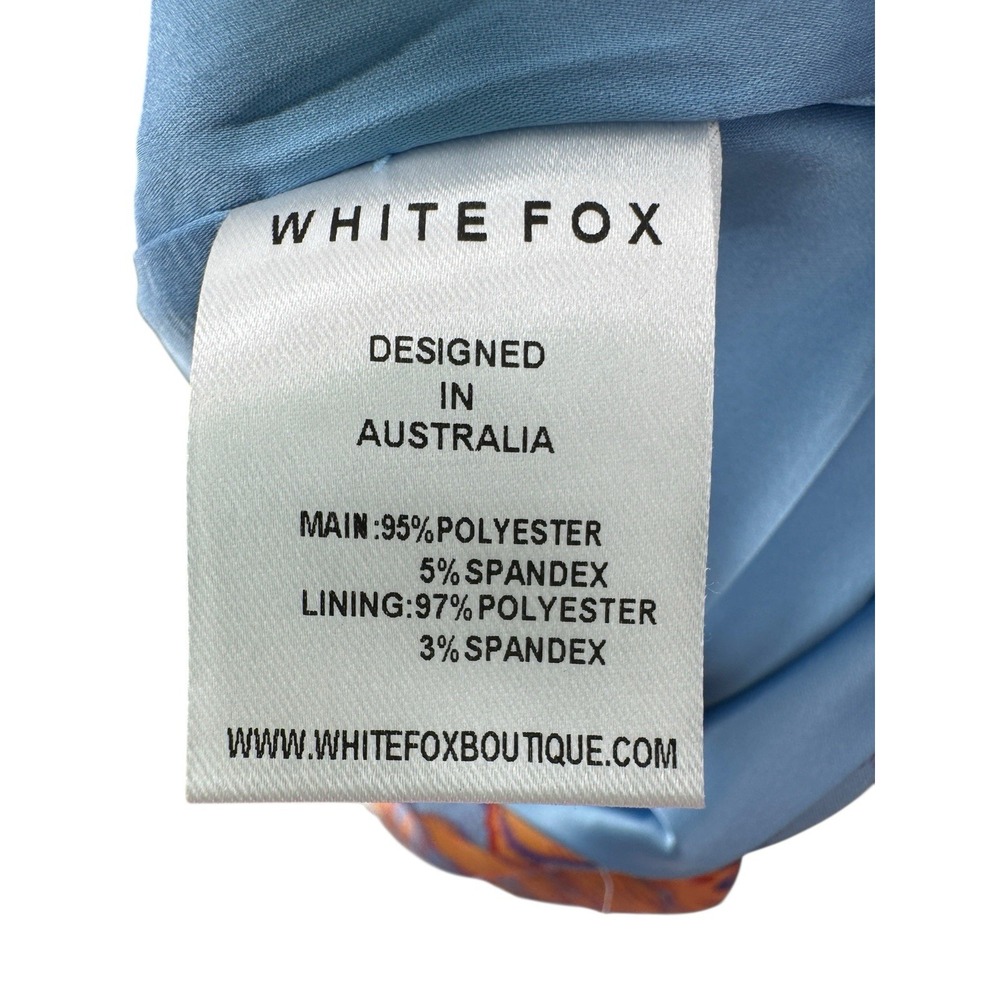 White Fox Orange Floral Strapless Skirt Set‎ M/L NWT Summer Party Travel - Picture 9 of 13